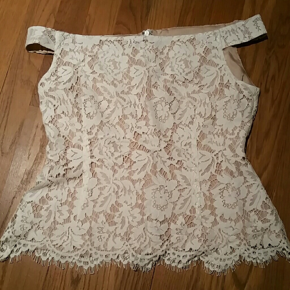 Lace off the shoulder top